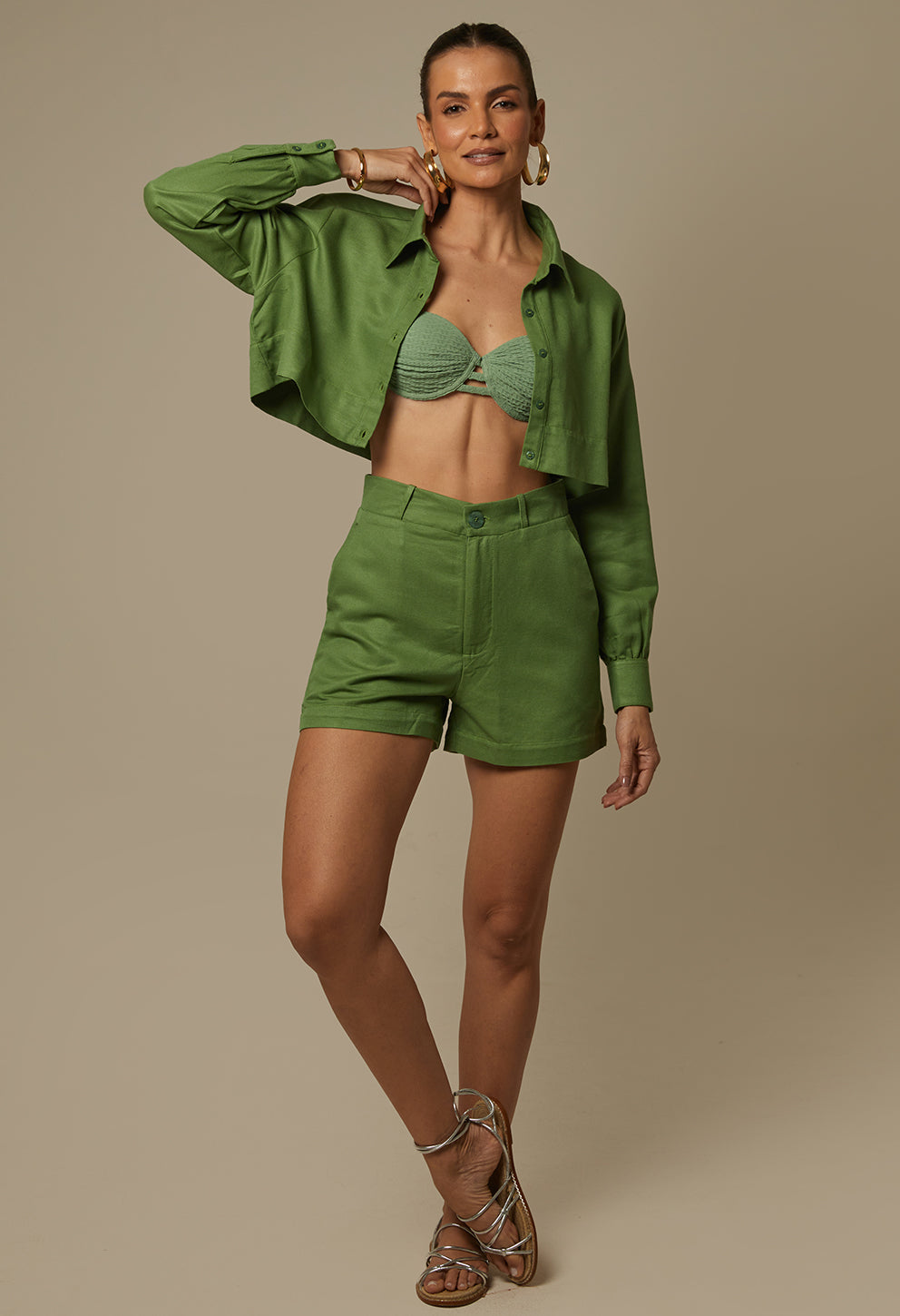 Cropped Carol Pistache