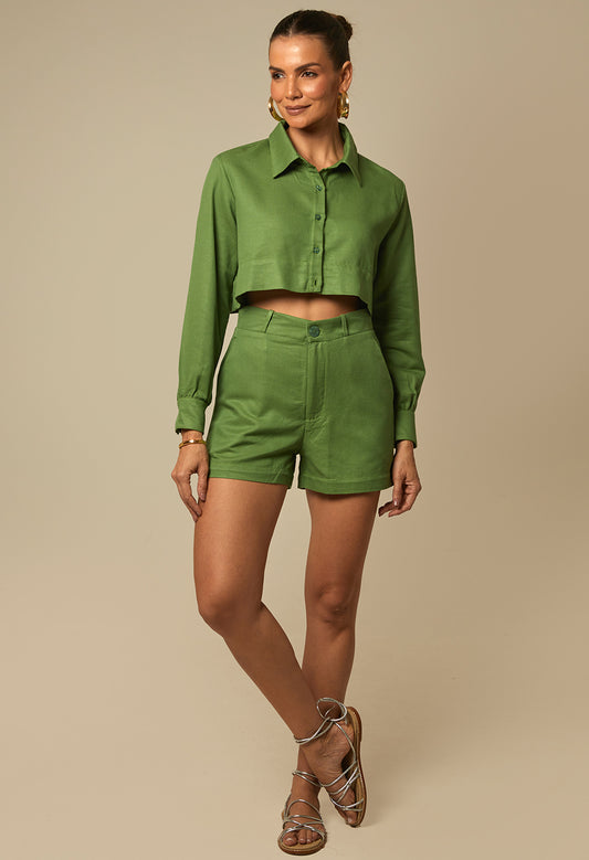 Cropped Carol Pistache