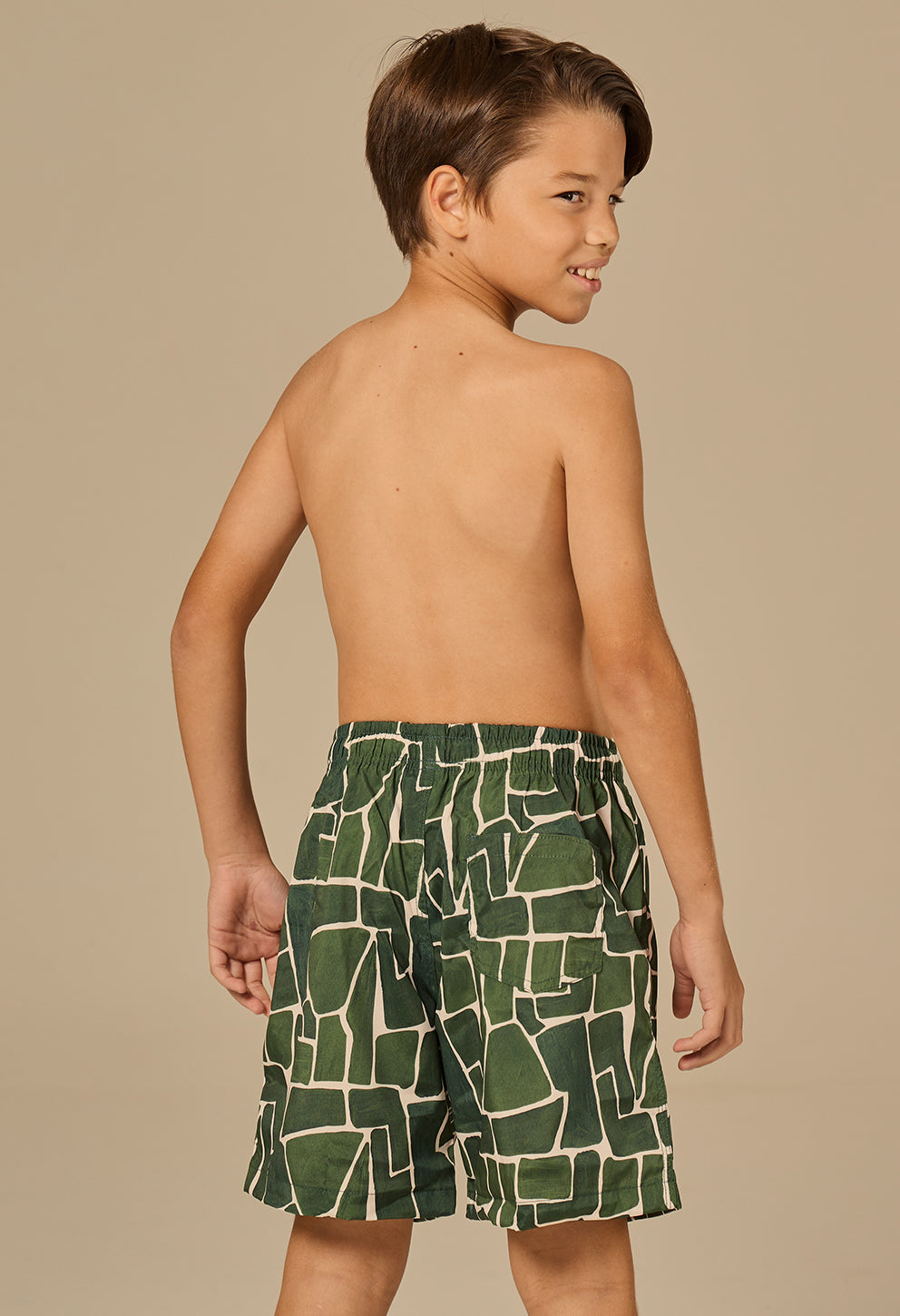 Bermuda Beach Elast Infantil Mosaico