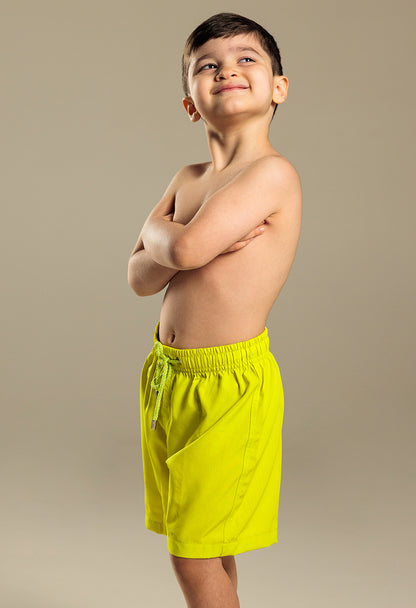 Bermuda Beach Elast Infantil Verde Lima