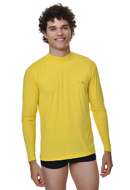 Camisa de Proteção UV Masculina Amarelo