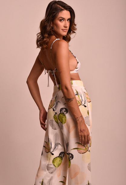 Calça Pantalona Malu Champanhe