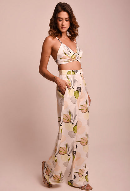 Calça Pantalona Malu Champanhe