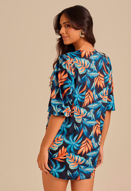 Kafta Curta Com Nó Malha Blues