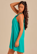 Vestido Jessica Curto Com Cinto Azulejo