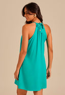 Vestido Jessica Curto Com Cinto Azulejo