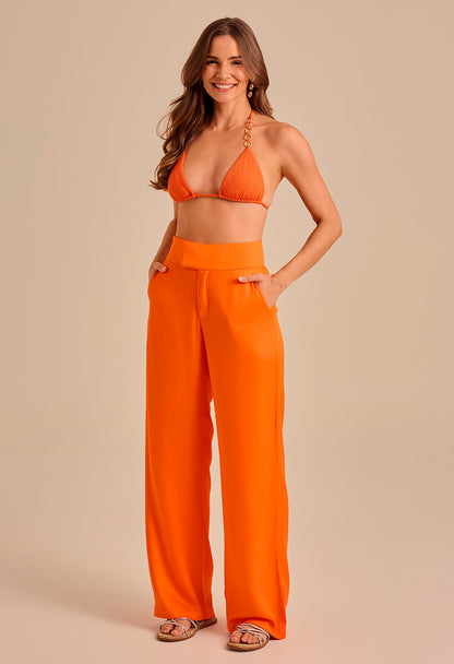 Calça Pantalona Lorena Doce Tangerina