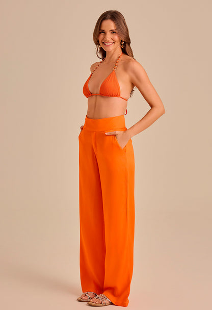 Calça Pantalona Lorena Doce Tangerina