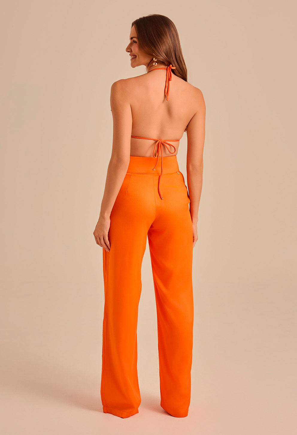 Calça Pantalona Lorena Doce Tangerina