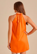 Vestido Jéssica Curto Com Cinto Doce Tangerina