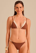 Top Cortininha Duo Trama Verão/Concha Mar