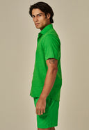 Camisa Linho Slim Curta Energy Green
