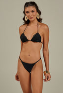Top Cortininha Com Guipir Preto