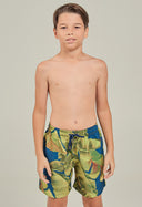 Bermuda Beach Elast Infantil Quatro Folhas