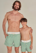 Bermuda Casual Náutica Infantil Verde/Off White