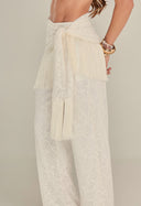 Saia Lenço Com Franja Off White PG