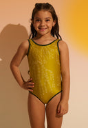 Maiô Dupla Face Infantil Corais