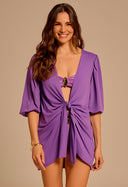 Kaftan Curta Com Nó Malha Místico