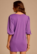 Kaftan Curta Com Nó Malha Místico