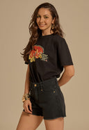 Short Jeans Mini Basic Preto