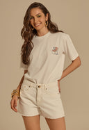 Short Jeans Mini Basic Off White