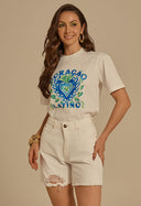 Bermuda Jeans Basic Branco