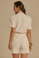 Bermuda Jeans Basic Branco