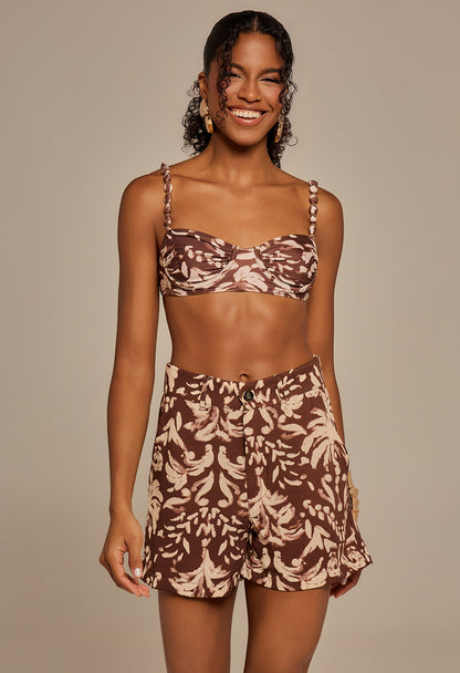 Short Lua Raízes Marrom