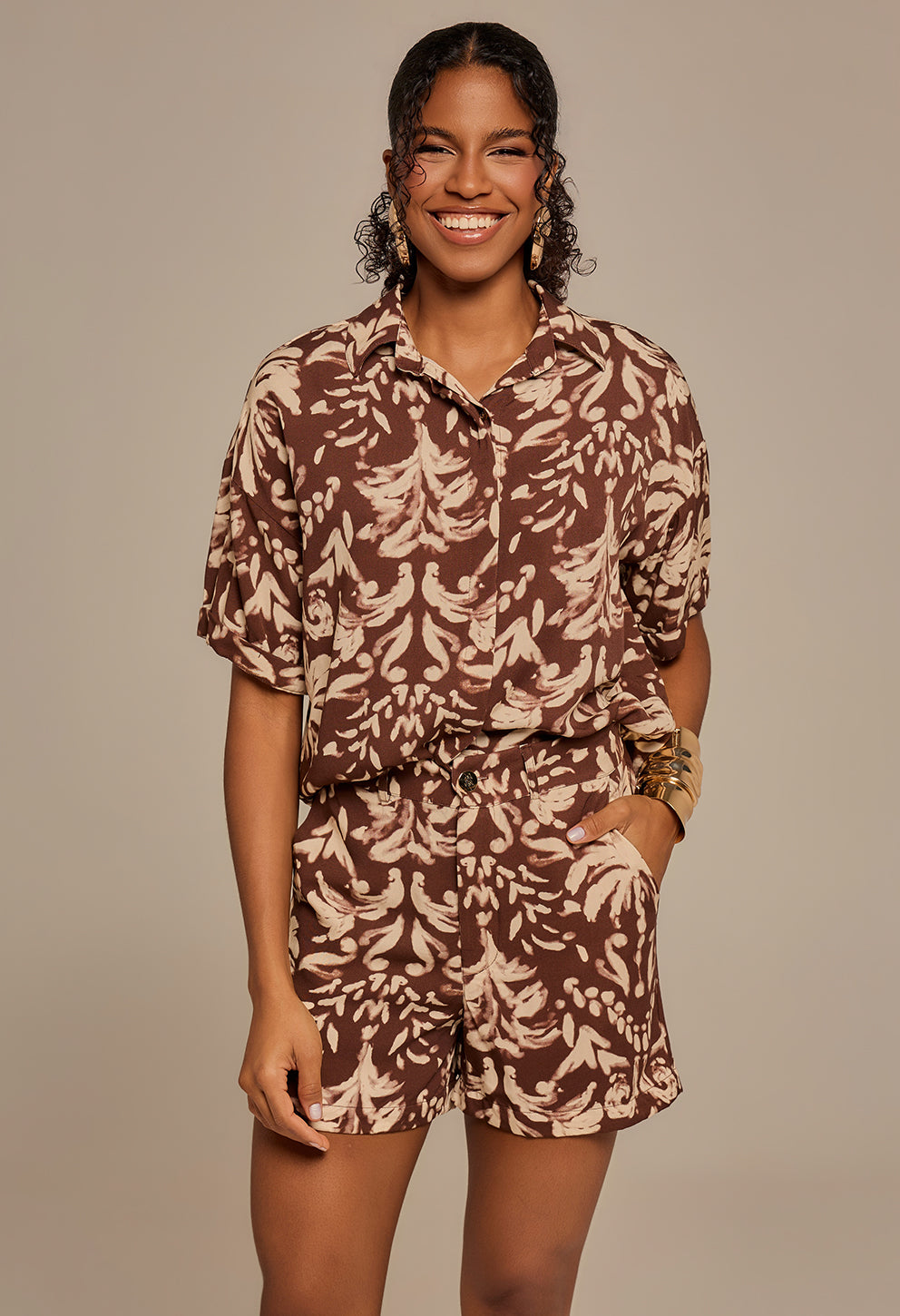 Camisa Norma Raízes Marrom