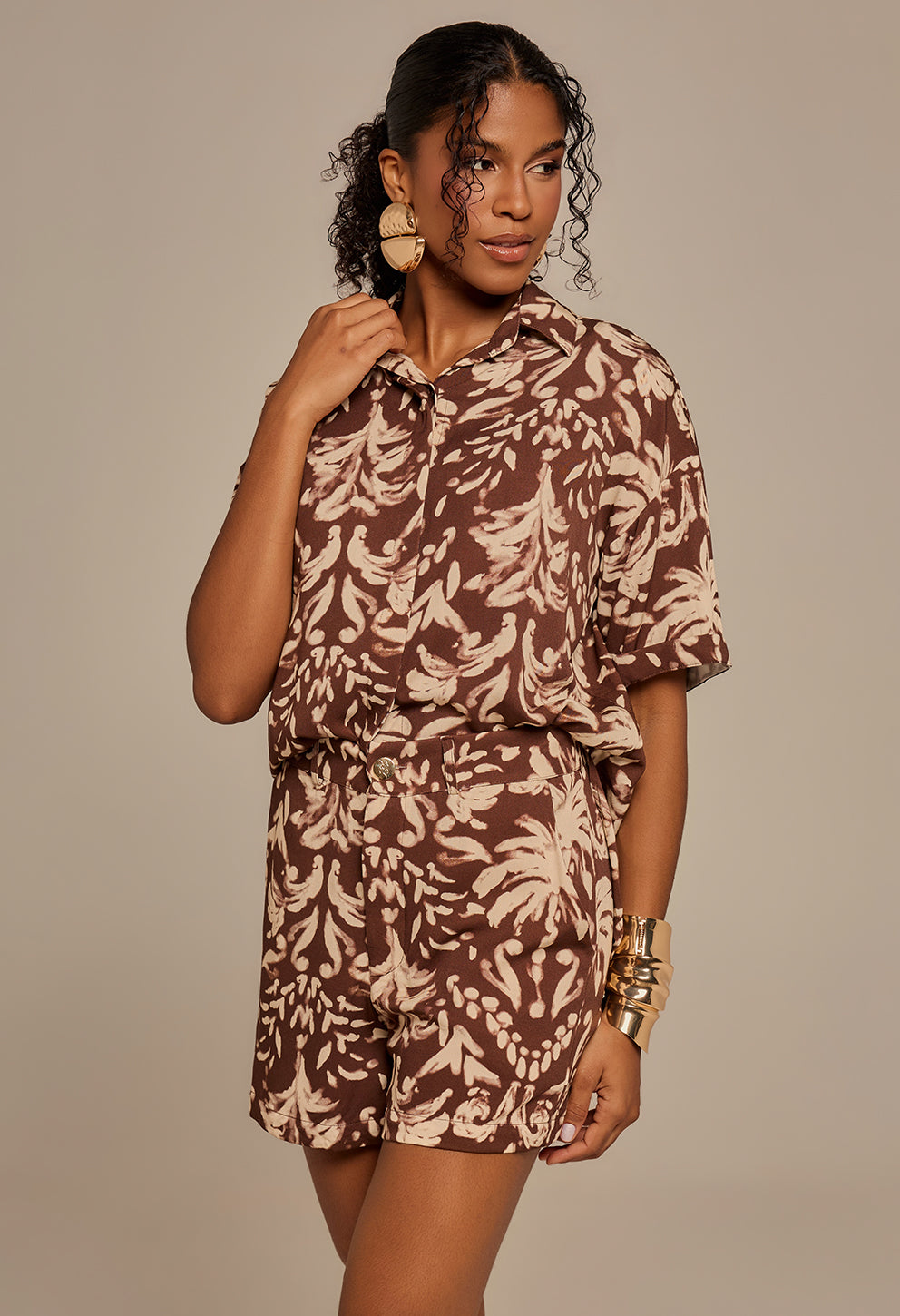 Camisa Norma Raízes Marrom