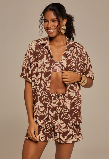 Camisa Norma Raízes Marrom