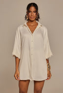 Camisão Lucia Com Guipir Mlv Off White