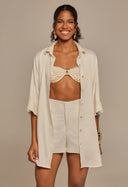 Camisão Lucia Com Guipir Mlv Off White
