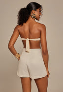 Short Leticia Com Guipir Mlv Off White