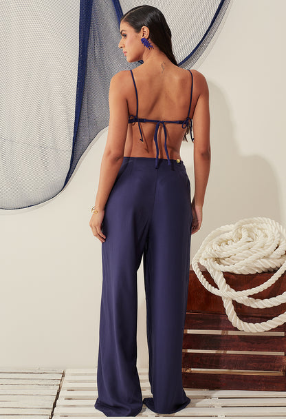 Calça Pantalona Mylene Alto Mar