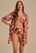 Kaftan Curta Com Nó Malha Samba De Verão