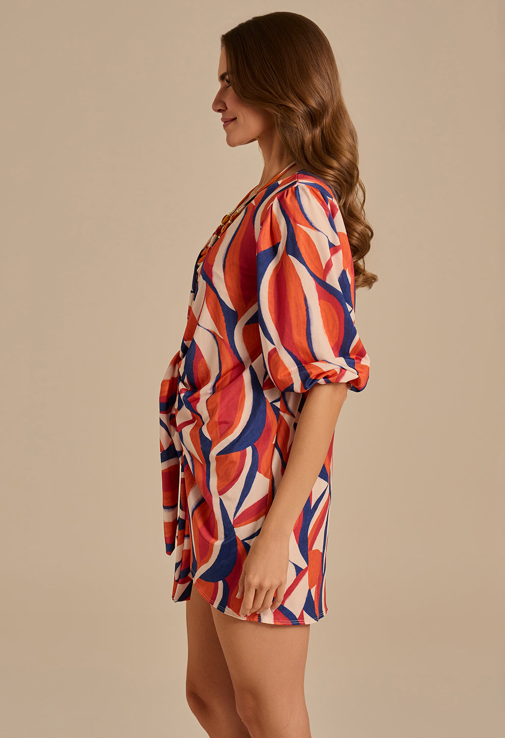 Kafta Curta Com Nó Malha Samba De Verão