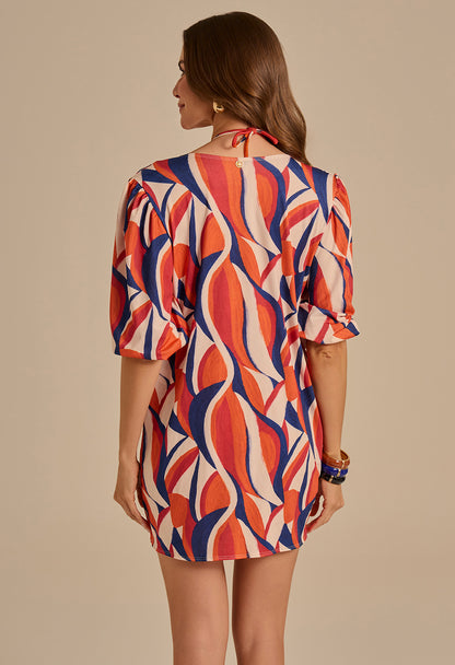 Kafta Curta Com Nó Malha Samba De Verão