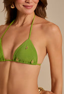 Top Cortininha Folhagem Ponta Verde