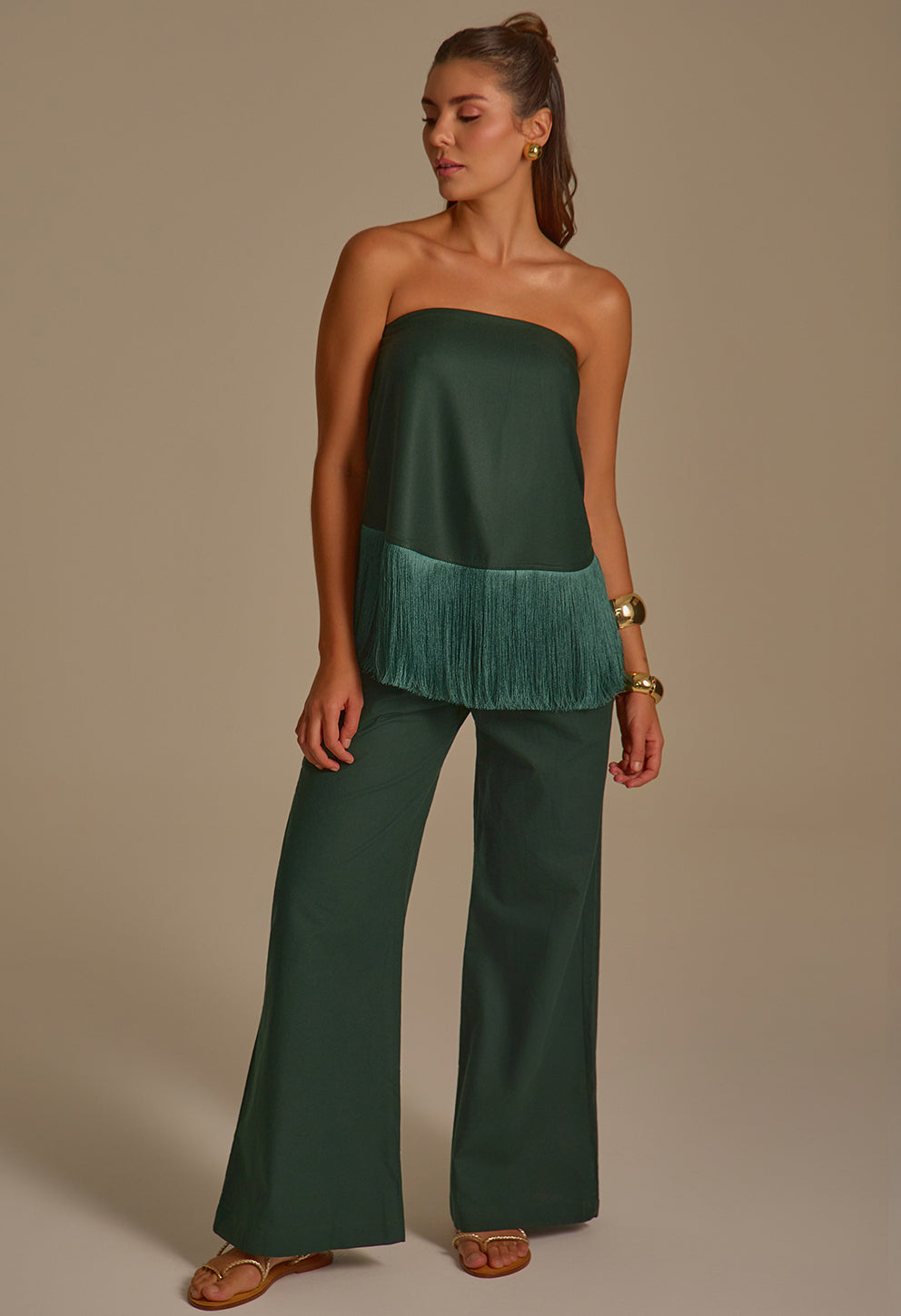 Mini Saia Com Franja Mlv Verde FAF