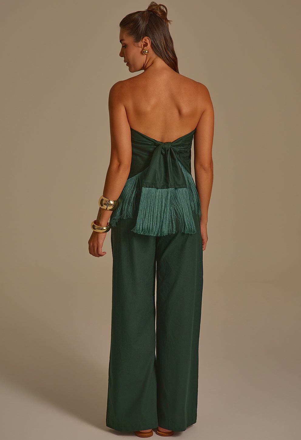 Mini Saia Com Franja Mlv Verde FAF