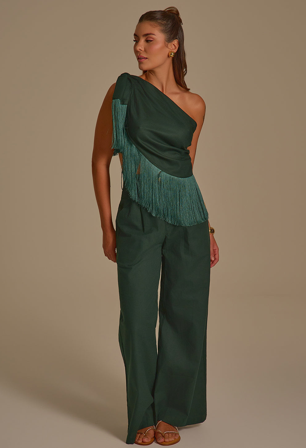 Mini Saia Com Franja Mlv Verde FAF