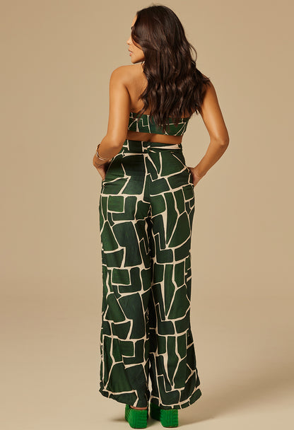 Calça Pantalona Social Mosaico