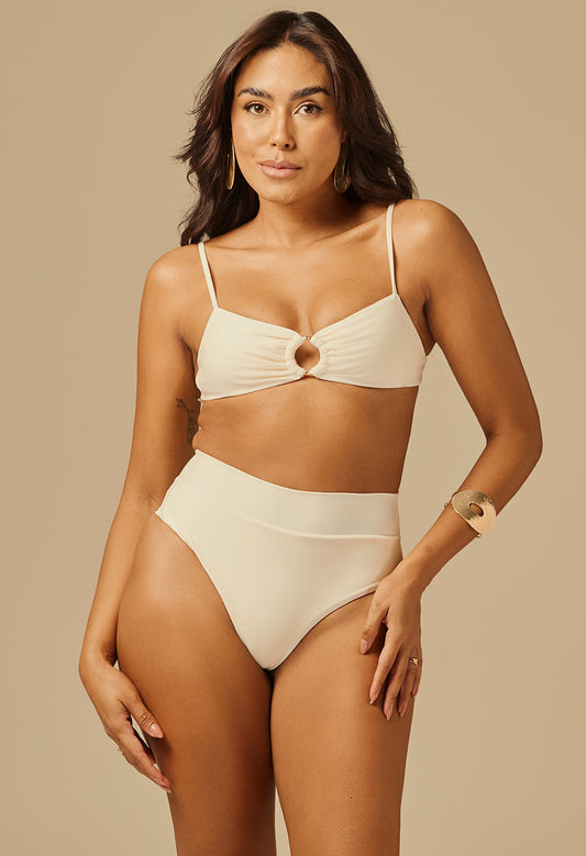 Top Karina Com Argola Pérola
