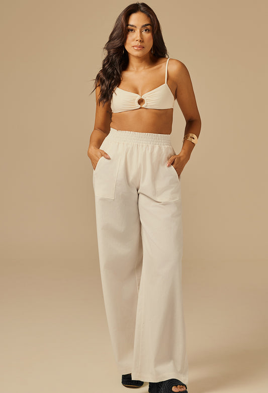 Calça Pantalona Bruna PN Off White