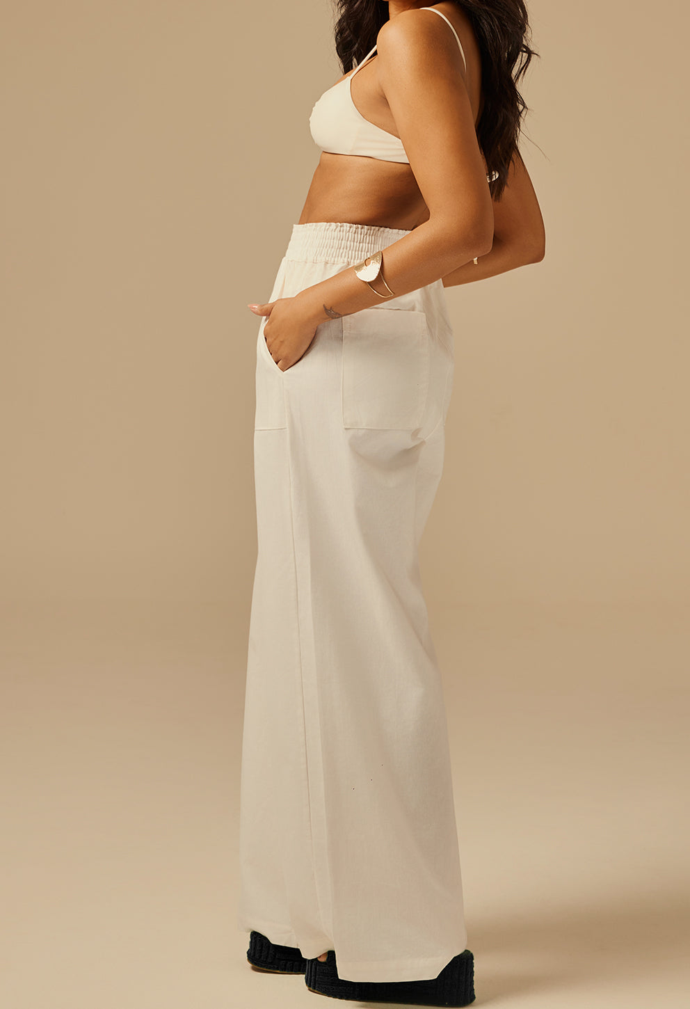 Calça Pantalona Bruna PN Off White