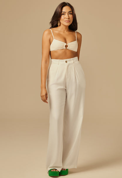 Calça Pantalona Social MD Off White