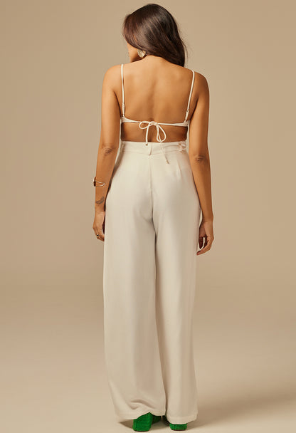 Calça Pantalona Social MD Off White