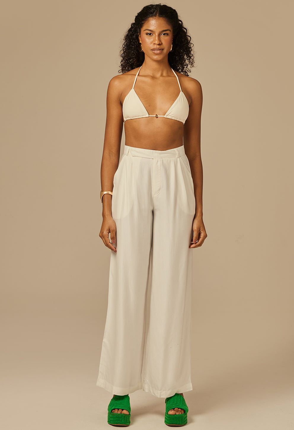 Calça Pantalona Búzios MD Off White