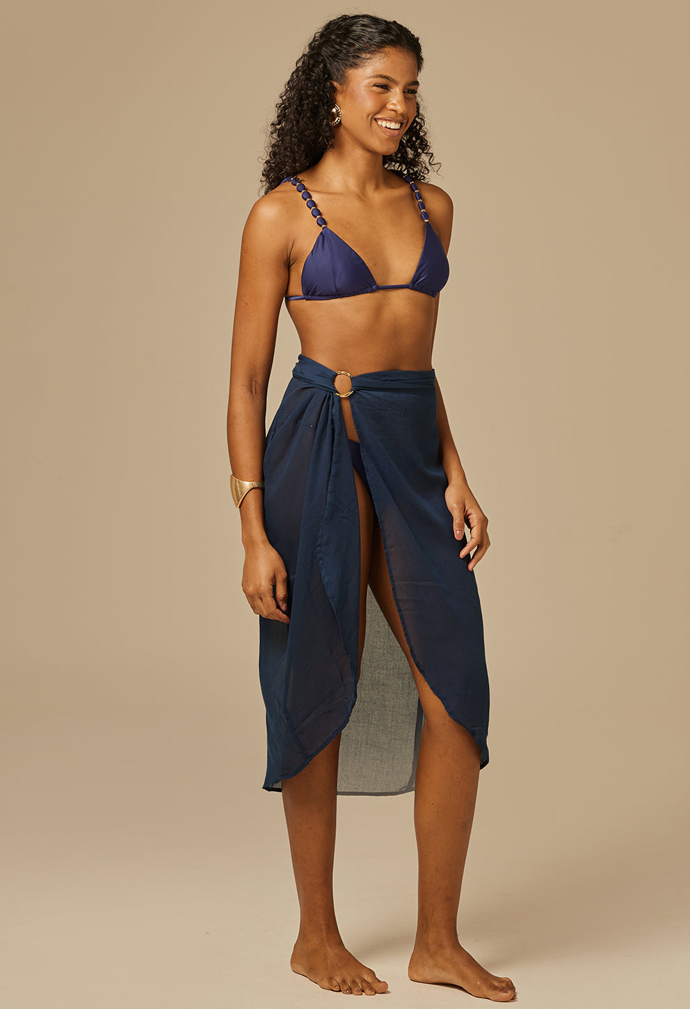 Saia Luma Com Argola Marinho